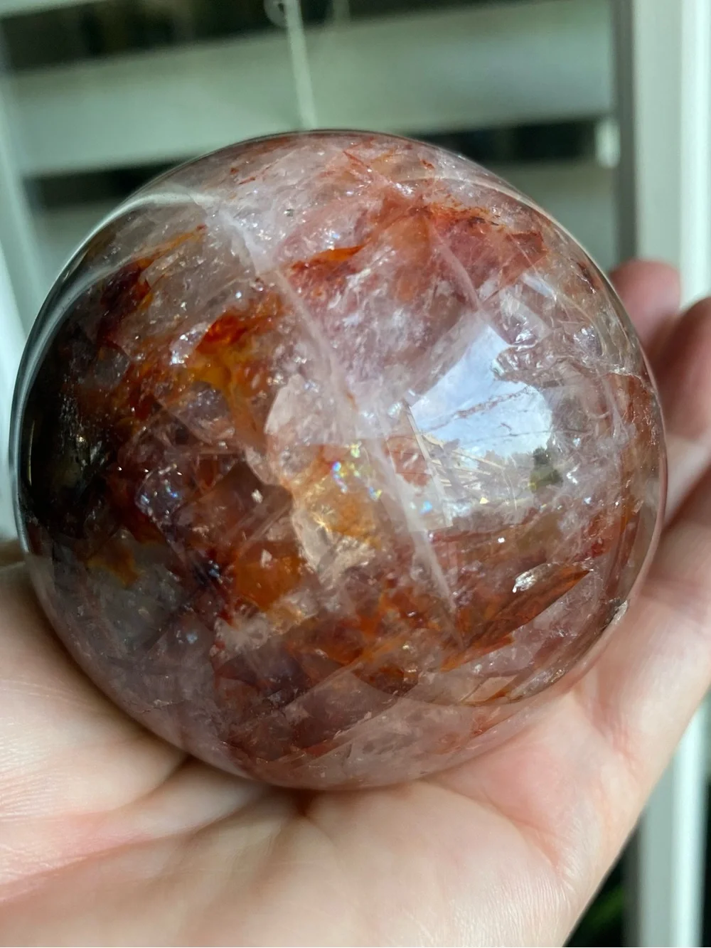 🔥✨ AAA Brazilian Fire Quartz Sphere — 2.7” of Pure Fire! ✨🔥